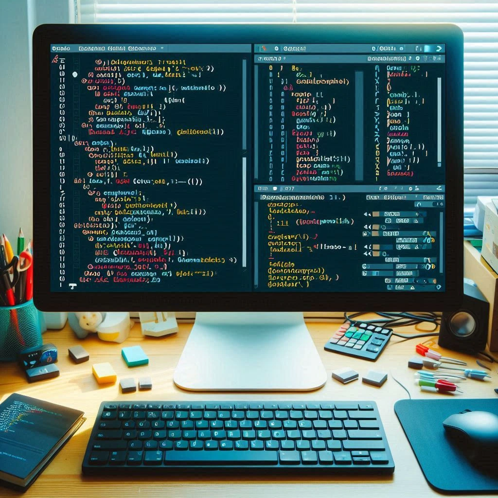écran avec du code écris en grec